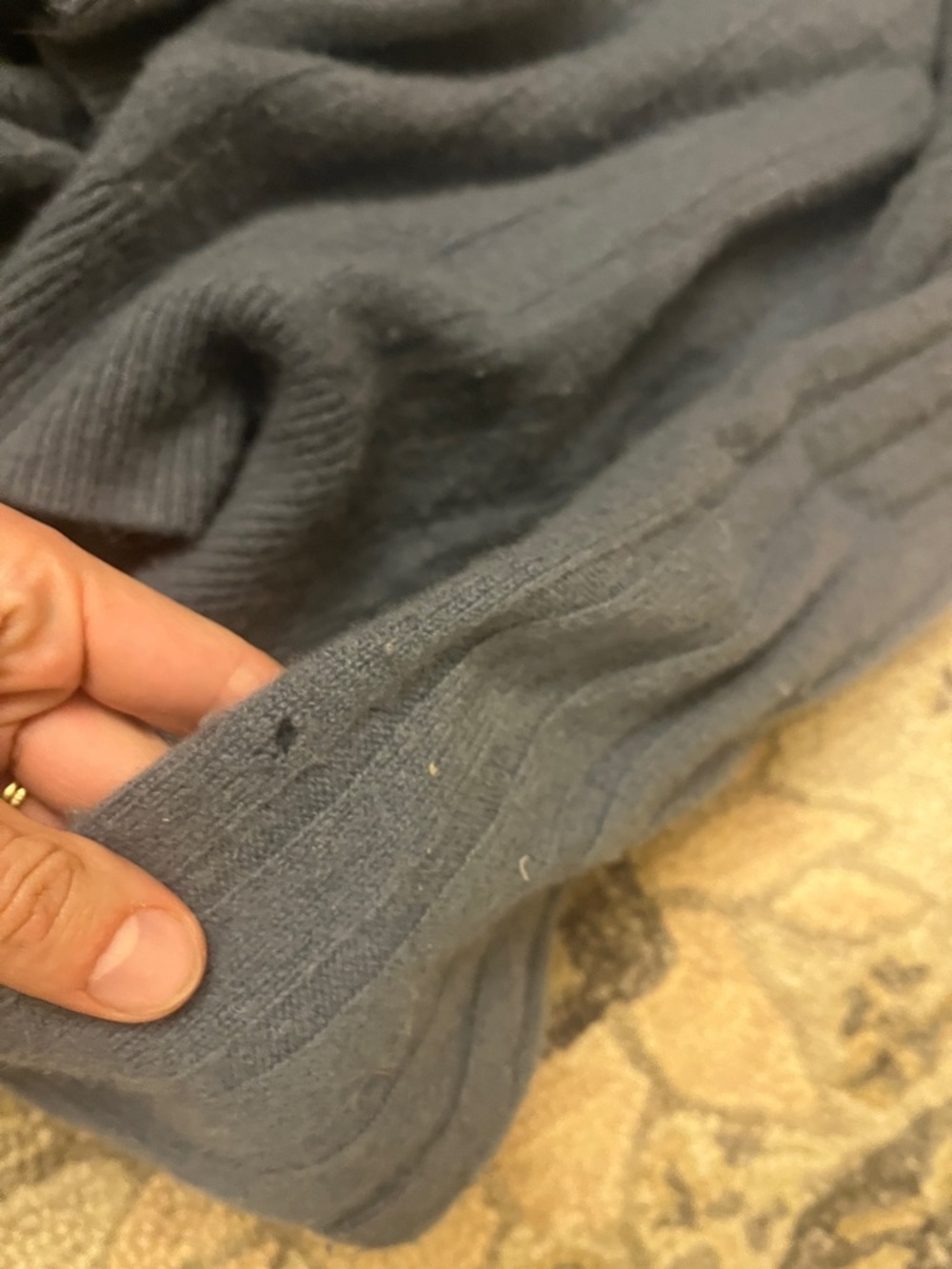 NAADAM Lavender/ light blue cashmere turtleneck sweater - Picture 6 of 7
